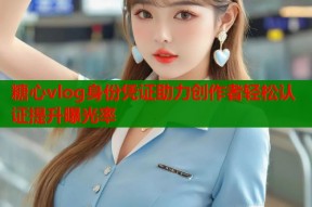 糖心vlog身份凭证助力创作者轻松认证提升曝光率