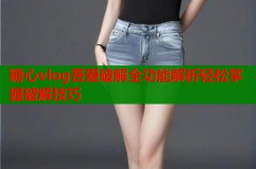 糖心vlog吾爱破解全功能解析轻松掌握破解技巧