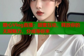 糖心Vlog直播：甜蜜互动，释放你的无限魅力，分成等你来