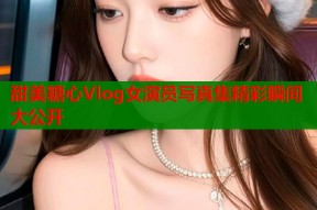 甜美糖心Vlog女演员写真集精彩瞬间大公开