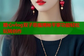 糖心vlog双子恶魔揭秘平家功能轻松玩转创作
