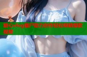 糖心vlog僵尸助力创作轻松吸睛爆款视频