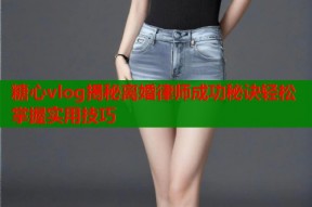 糖心vlog揭秘离婚律师成功秘诀轻松掌握实用技巧