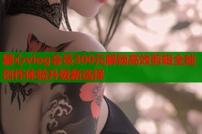 糖心vlog会员300元解锁高效剪辑全能创作体验升级新选择